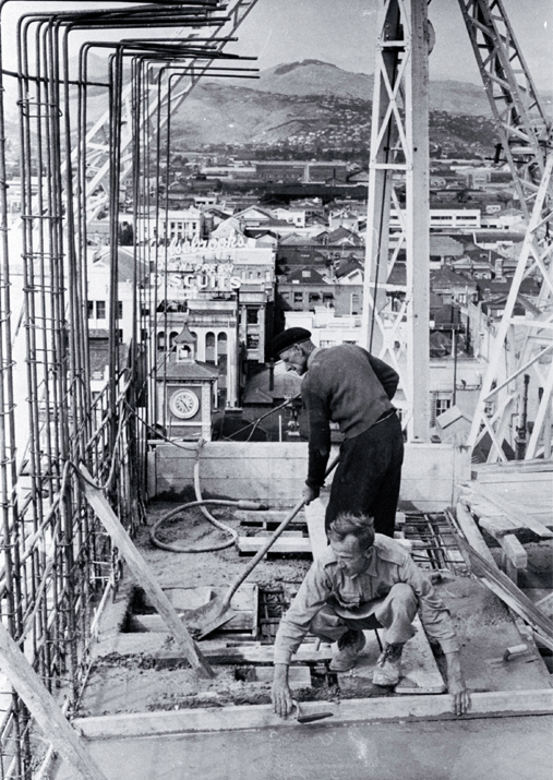 The Post Office tower is dwarfed in this view, taken from the top of the Government Life Insurance building in the Square. [Mar. 1963] CCL PhotoCD 11, IMG0059