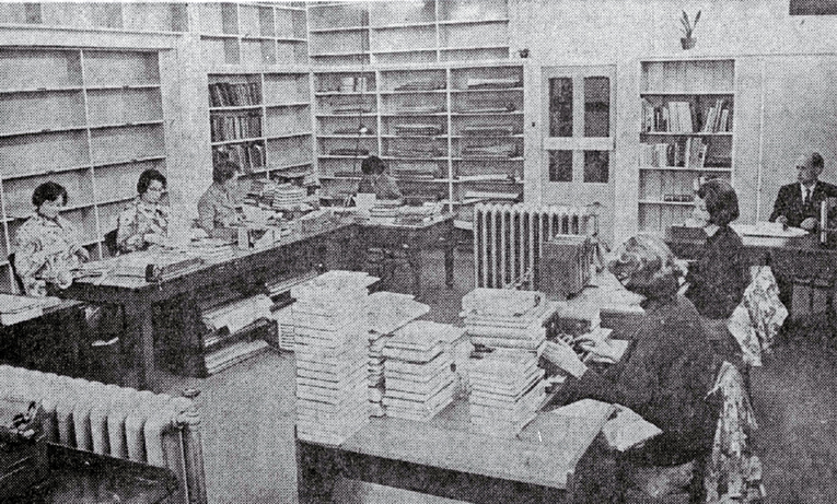 The cataloguing and processing department of the Canterbury Public Library moved to the area that was formerly the bindery, who had moved to the ground floor of the library house next door in Cambridge Terrace 