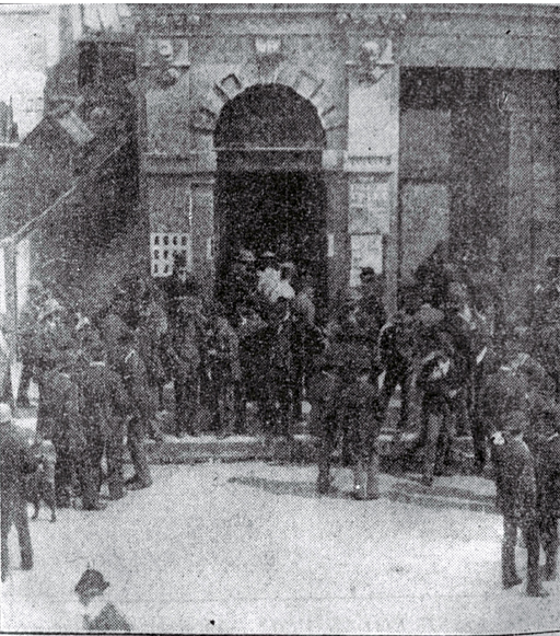 Photot of Some of the first women voters entering the Tuam Street hall