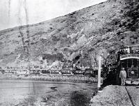 Returning from Sumner seaside to Christchurch by steam tram 