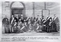 Officers and delegates at the Ashley District Oddfellows' meeting 