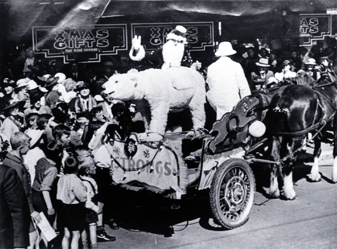 Father Christmas on T. Armstrong & Co's Christmas float 