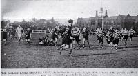 Christ's College versus Christchurch Boys' High School : shown in the annual School-College rugby match.