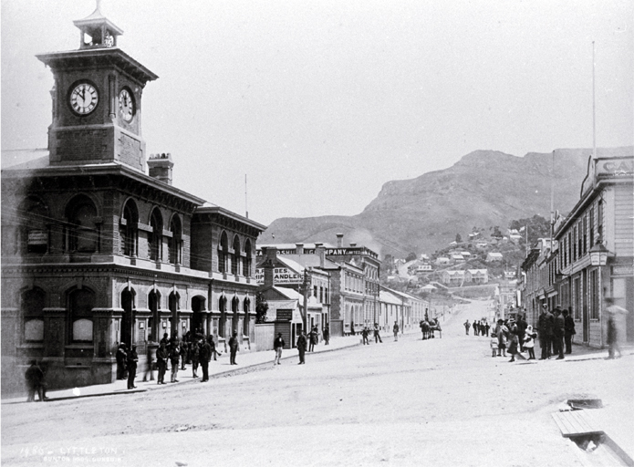 The Post and Telegraph Office in Norwich Quay, Lyttelton [ca. 1885]