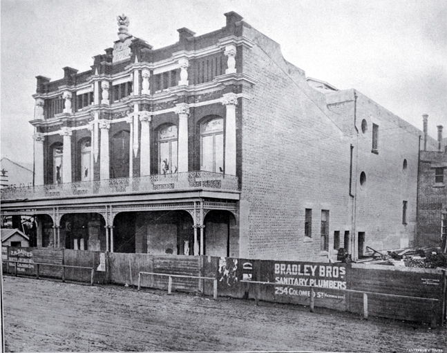 Exterior view of the Theatre Royal, Christchurch, prior to opening 