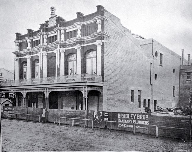 Exterior view of the Theatre Royal, Christchurch, prior to opening [1907]