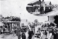 The official arrival at Papanui during the opening of the branch line to Papanui of the Christchurch electrical tramway 