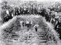Mass funeral service for the victims of the Brunner mining disaster 