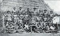 The Fijians in dancing dress.