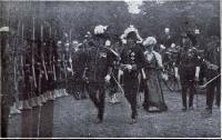 Lord Plunket, attended by Colonel Bauchop, leads the way