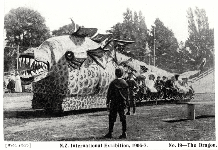 The dragon, New Zealand International Exhibition 1906/7, Hagley Park, Christchurch 