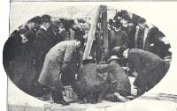 Laying the foundation stone of the Christchurch Municipal Tepid Baths by the Mayor, George Payling