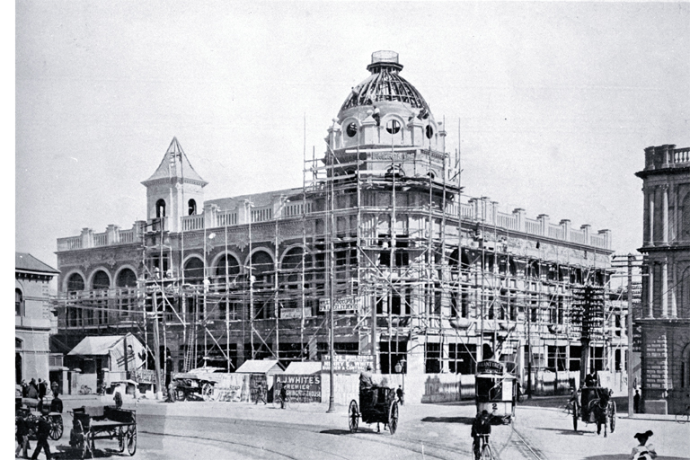 The Royal Exchange Building, Cathedral Square, Christchurch, near completion 