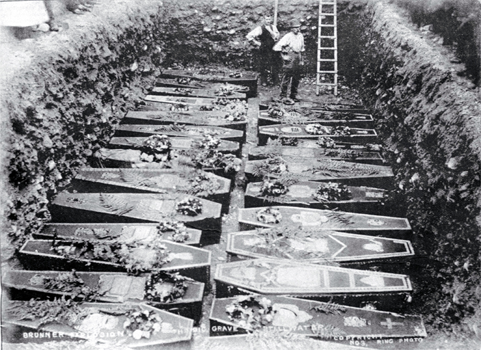 The grave at Stillwater Cemetery, Brunner mining disaster 