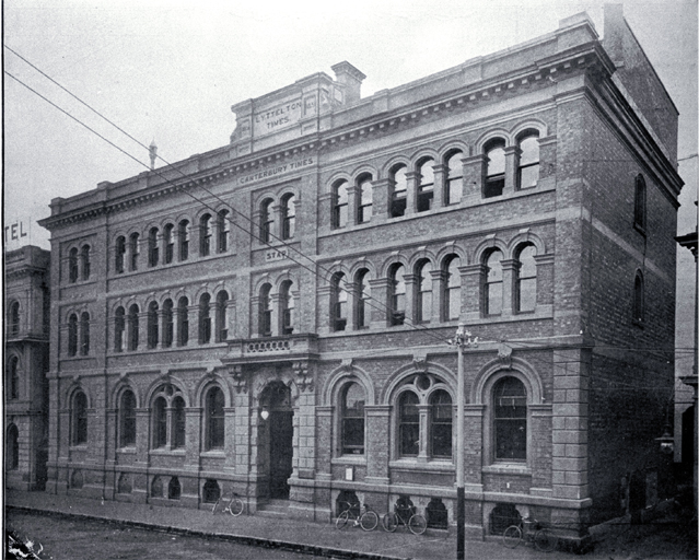 The Lyttelton Times office showing the Gloucester Street frontage 