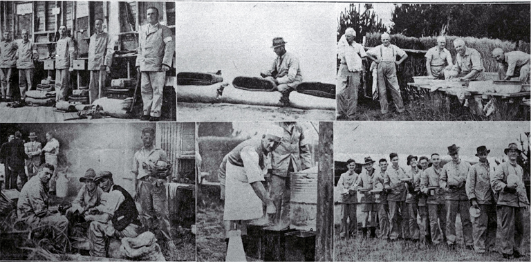 Scenes from a Home Guard camp showing men who had gone into camp for seven days 