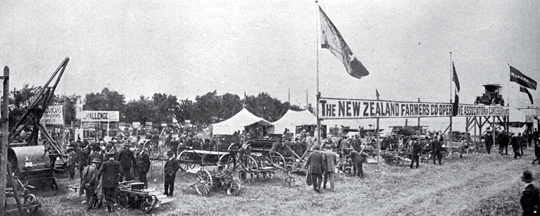 The comprehensive display of the New Zealand Farmers' Co-operative Association at the Canterbury Metropolitan Show 