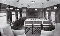 Interior of a dining saloon of a Railways cruiser car 
