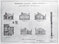 Plans by architect Fred Barlow for workers' homes to be built in Sydenham under the Dwellings Act 1905 