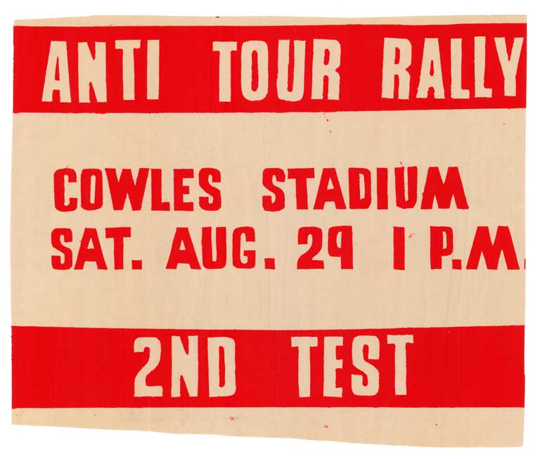 Anti Tour Rally, Cowles Stadium. Anti Tour Rally, Cowles Stadium.