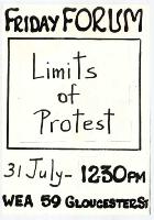 Friday Forum, Limits of Protest.