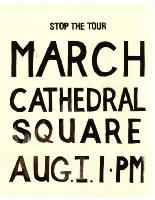 Stop the Tour. March Cathedral Square.