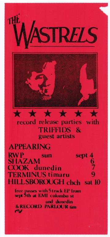The Wastrels - record release parties with Triffids and guest artists